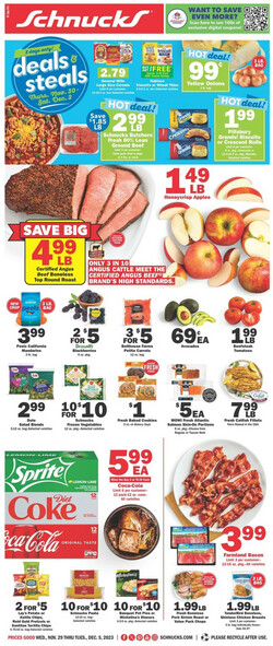 Current Cyber Monday and Black Friday ad Schnucks