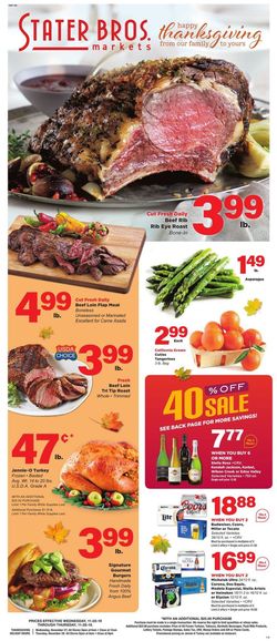 Catalogue Stater Bros. - Holiday Ad 2019 from 11/20/2019