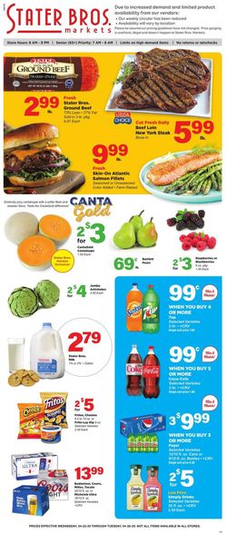 Catalogue Stater Bros. from 04/22/2020