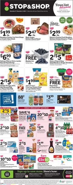Catalogue Stop and Shop from 11/27/2020