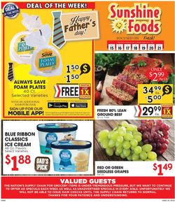 Catalogue Sunshine Foods from 06/15/2022