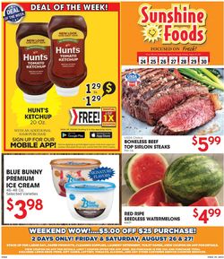 Catalogue Sunshine Foods from 08/24/2022