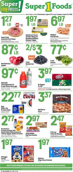 Catalogue Super 1 Foods from 08/19/2020
