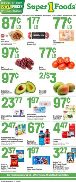 Catalogue Super 1 Foods from 09/16/2020