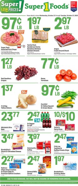 Catalogue Super 1 Foods from 10/21/2020