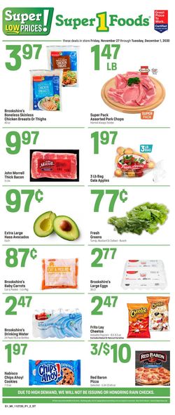 Catalogue Super 1 Foods from 11/27/2020