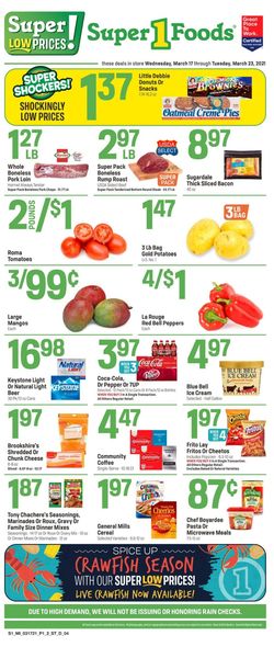 Catalogue Super 1 Foods from 03/17/2021