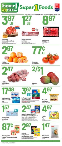 Catalogue Super 1 Foods from 04/21/2021