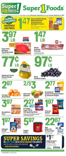 Catalogue Super 1 Foods from 09/15/2021