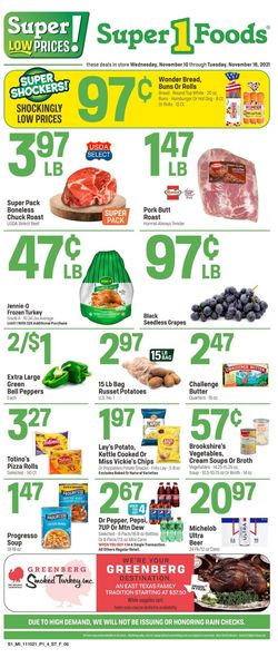 Catalogue Super 1 Foods from 11/10/2021