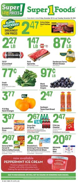 Catalogue Super 1 Foods from 11/26/2021