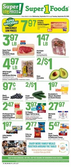 Catalogue Super 1 Foods from 09/14/2022