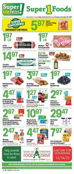 Catalogue Super 1 Foods from 11/25/2022