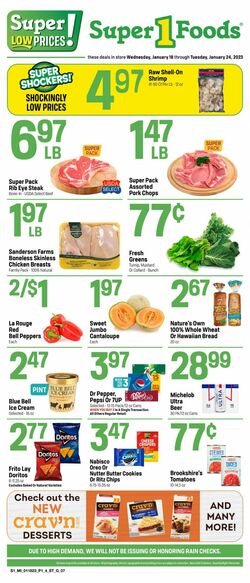 Catalogue Super 1 Foods from 01/18/2023