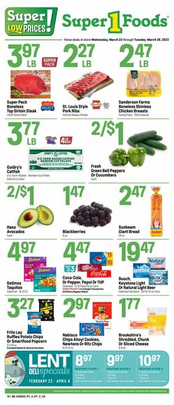 Catalogue Super 1 Foods from 03/22/2023