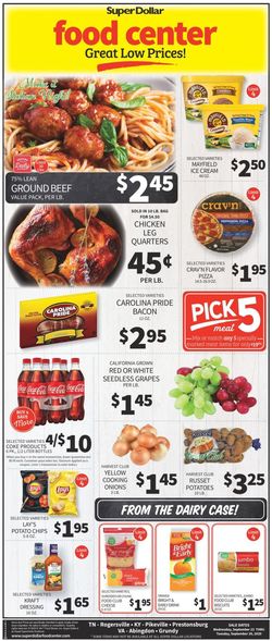 Catalogue Super Dollar Food Center from 09/23/2020