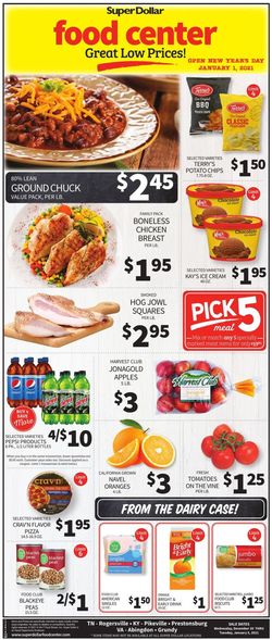 Catalogue Super Dollar Food Center from 12/30/2020
