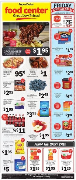 Catalogue Super Dollar Food Center from 01/06/2021