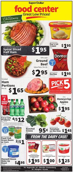Catalogue Super Dollar Food Center from 12/22/2021