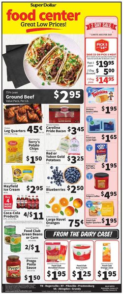 Catalogue Super Dollar Food Center from 01/19/2022