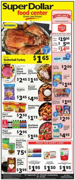 Catalogue Super Dollar Food Center from 11/09/2022