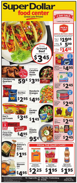 Catalogue Super Dollar Food Center from 07/12/2023