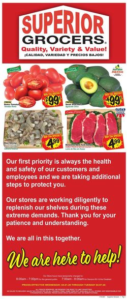 Catalogue Superior Grocers from 04/01/2020