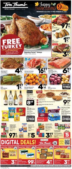 Catalogue Tom Thumb THANKSGIVING 2021 from 11/17/2021