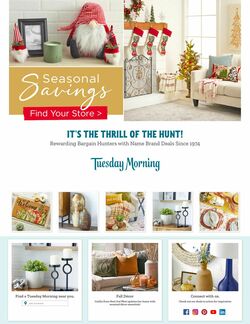 Catalogue Tuesday Morning from 11/17/2022
