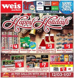 Catalogue Weis Happy Holidays 2020 from 12/03/2020