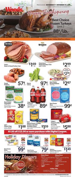 Catalogue Woods Supermarket THANKSGIVING 2021 from 11/17/2021