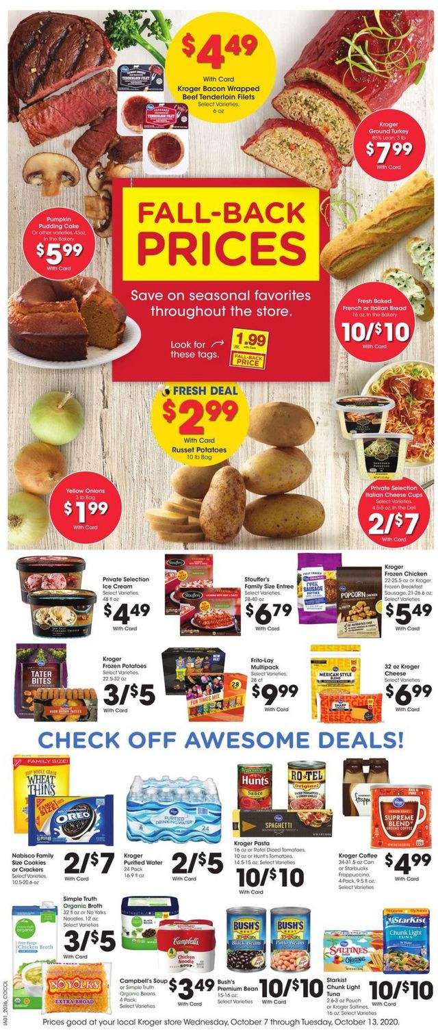 Kroger Ad from 10/07/2020