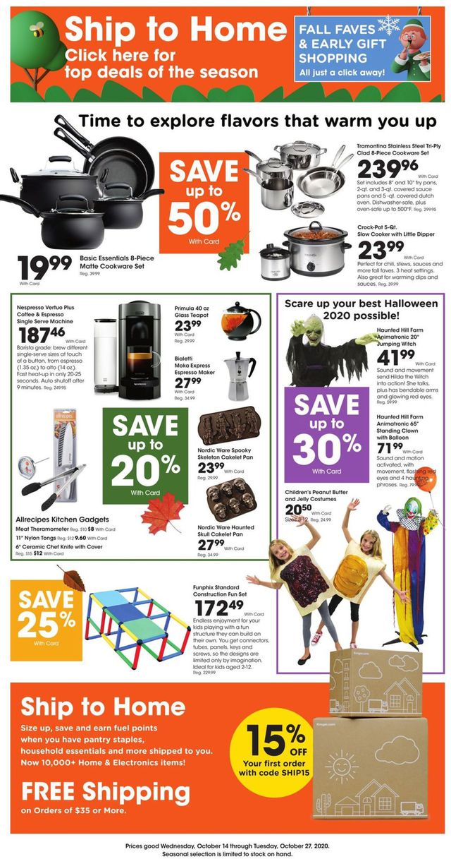 Kroger Ad from 10/14/2020