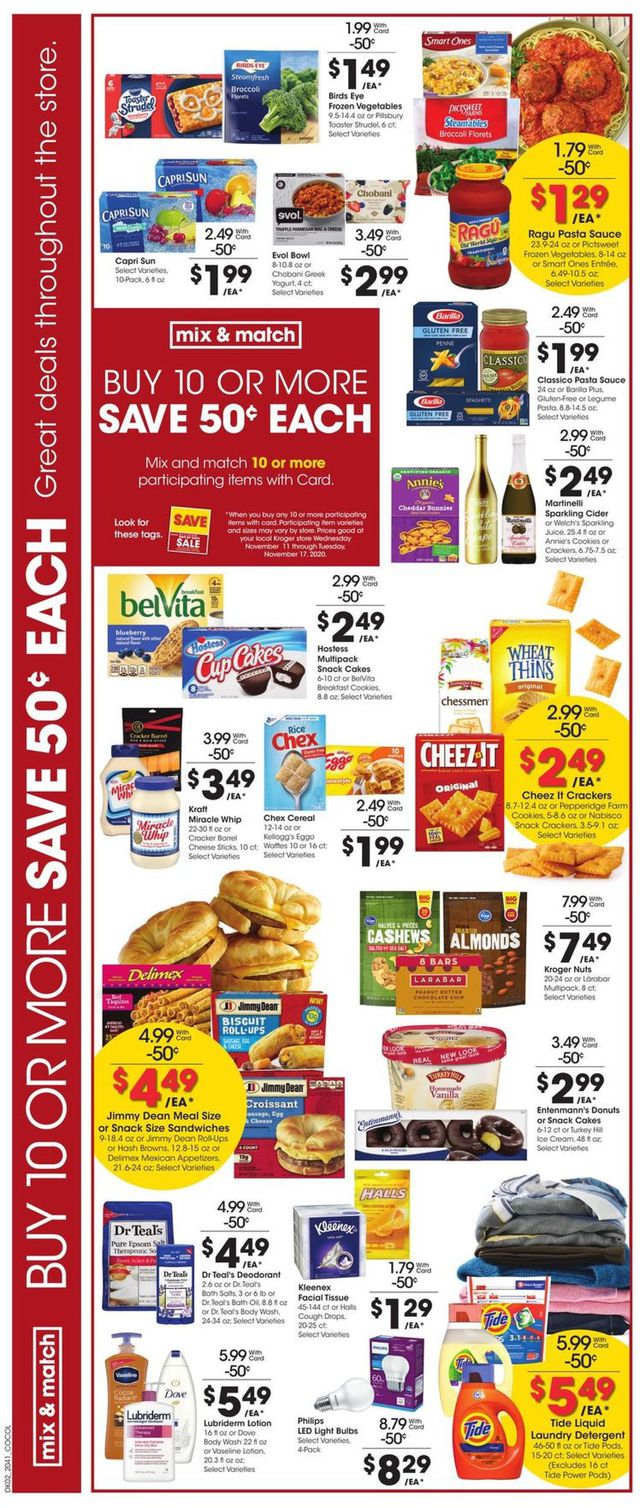 Kroger Ad from 11/11/2020