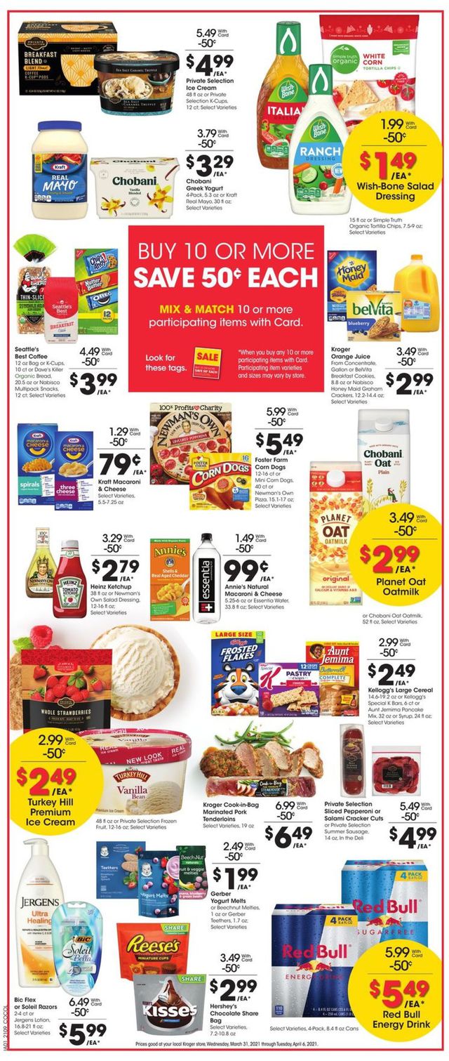 Kroger Ad from 03/31/2021