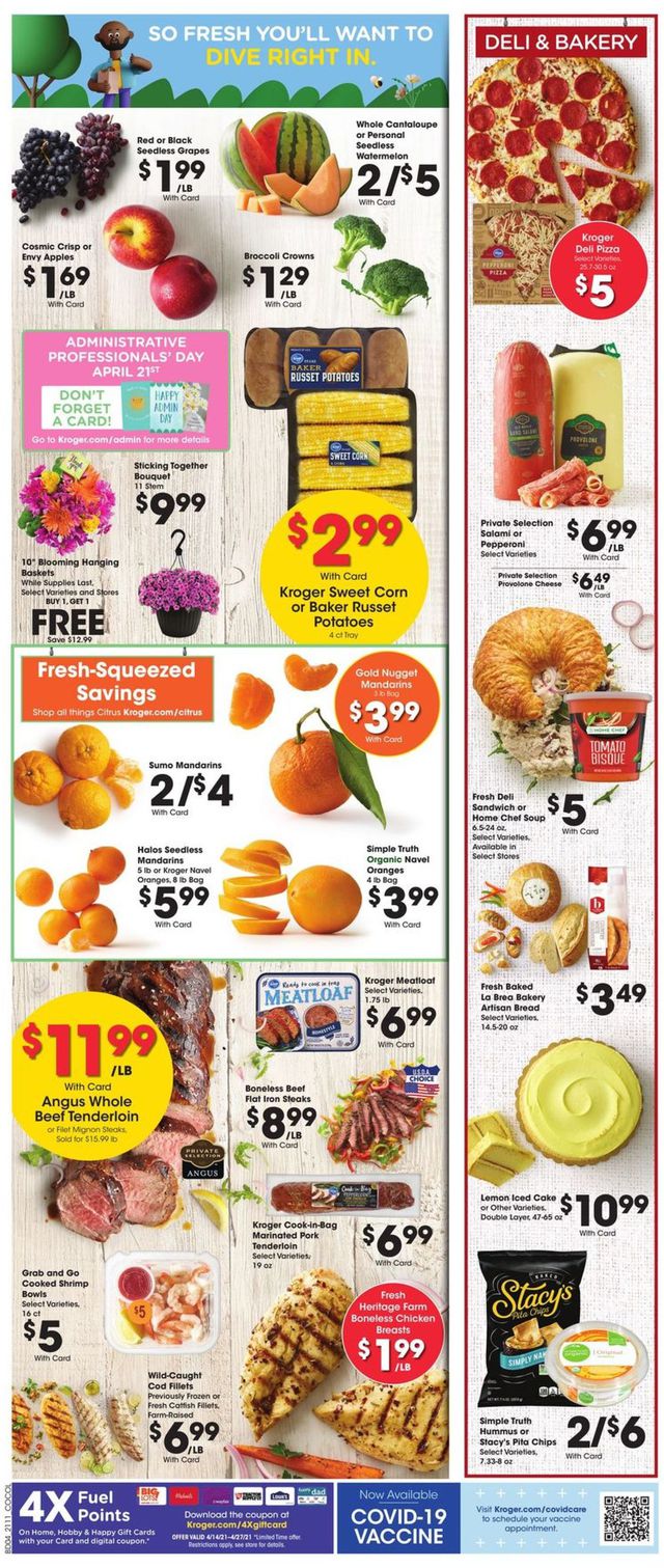 Kroger Ad from 04/14/2021
