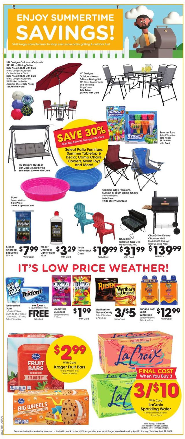 Kroger Ad from 04/21/2021