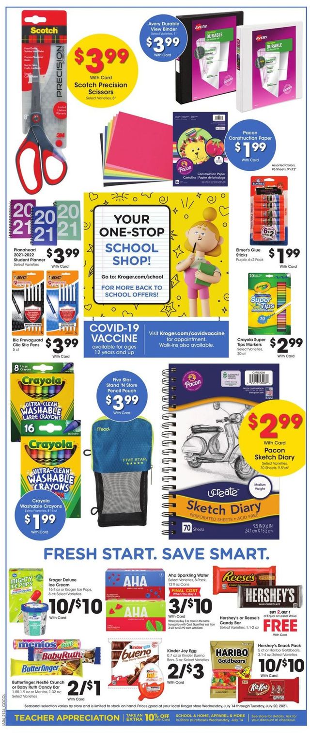 Kroger Ad from 07/14/2021