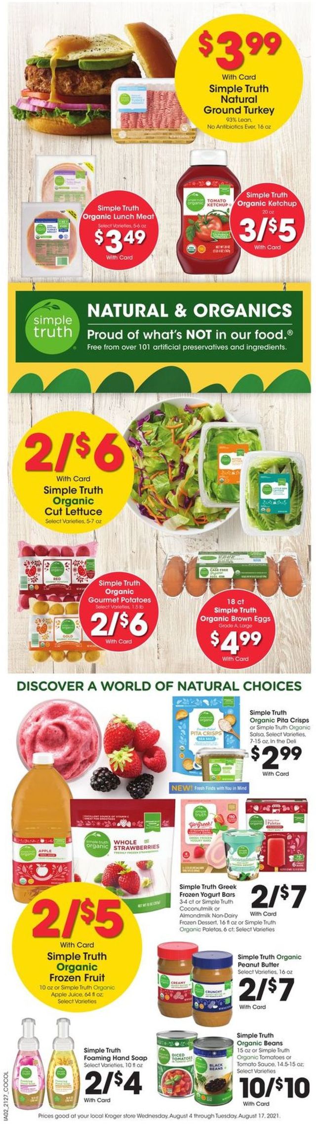 Kroger Ad from 08/04/2021