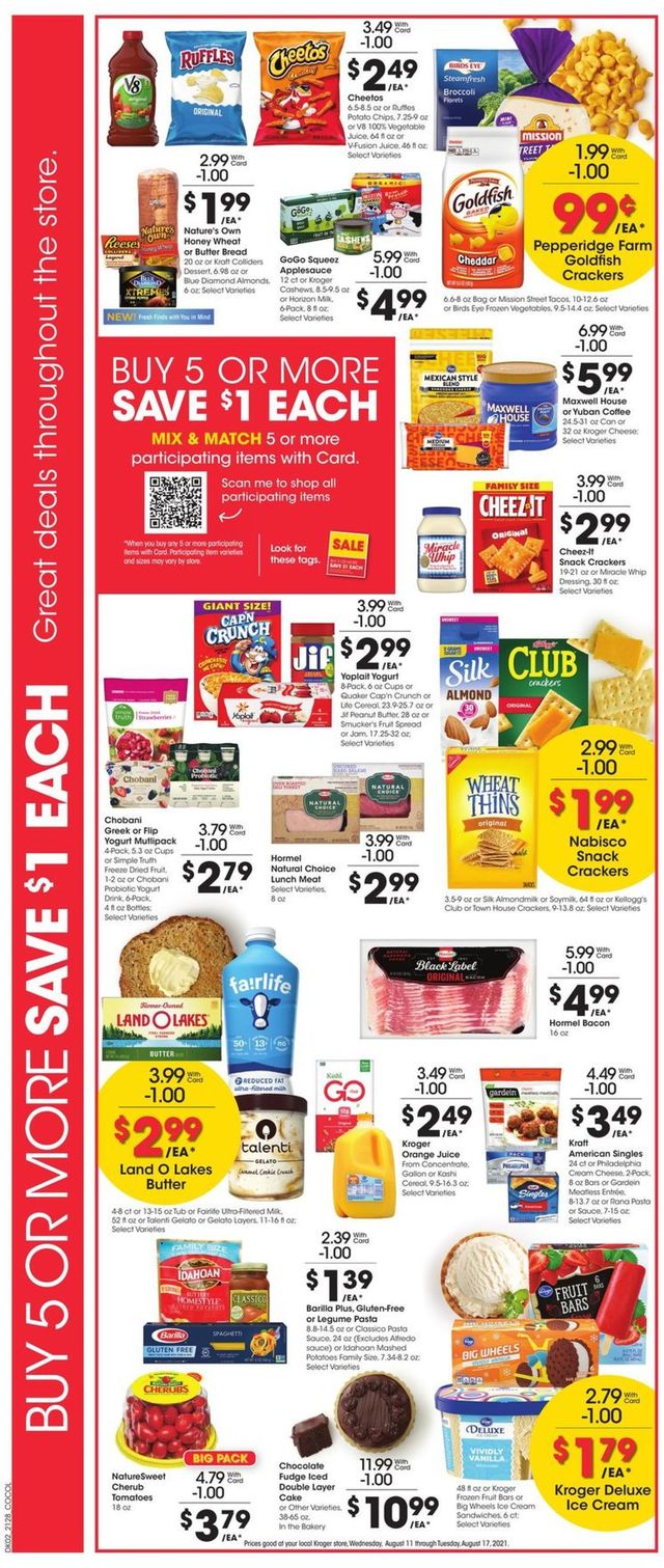 Kroger Ad from 08/11/2021