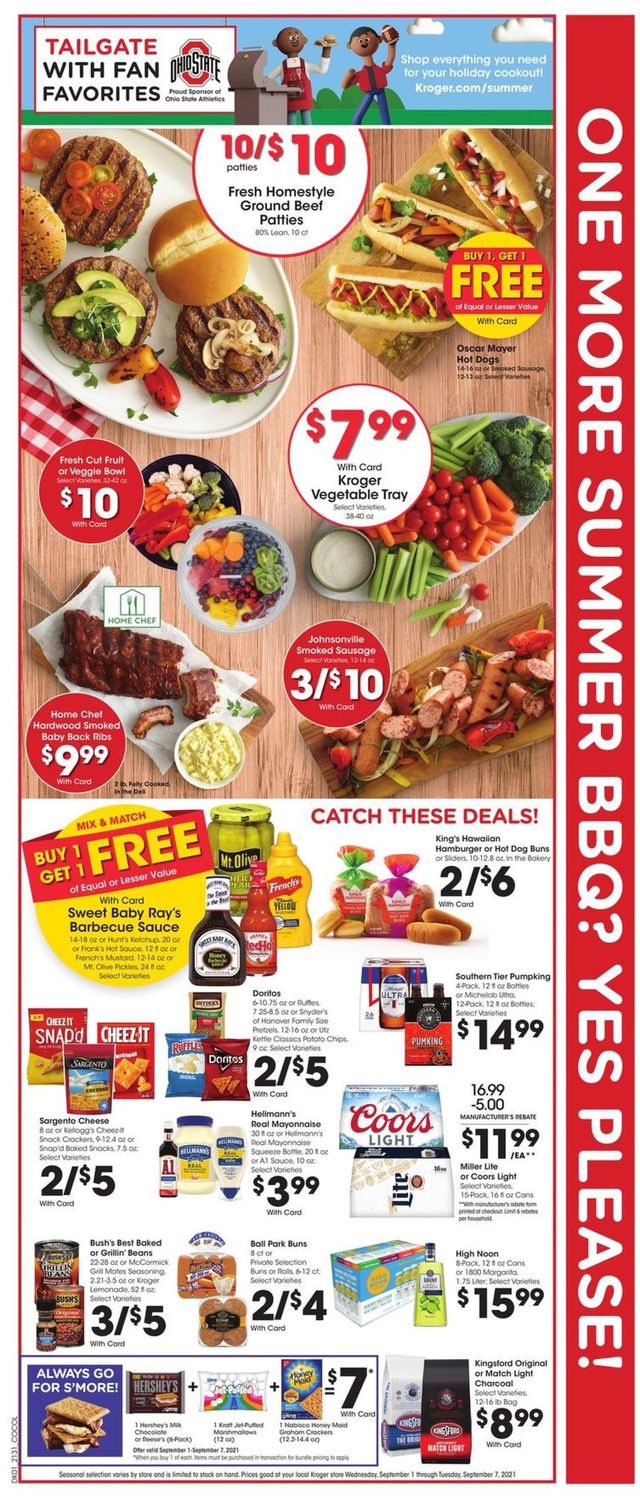 Kroger Ad from 09/01/2021