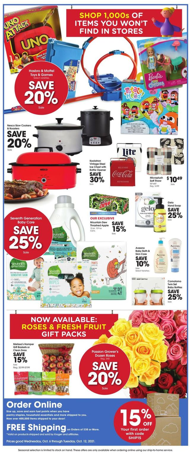 Kroger Ad from 10/06/2021