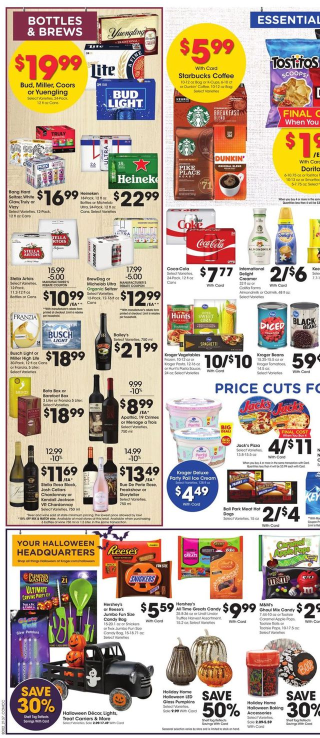 Kroger Ad from 10/13/2021