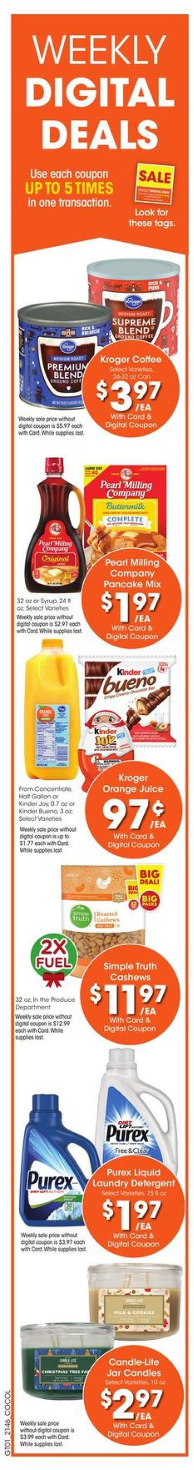 Kroger Ad from 12/15/2021
