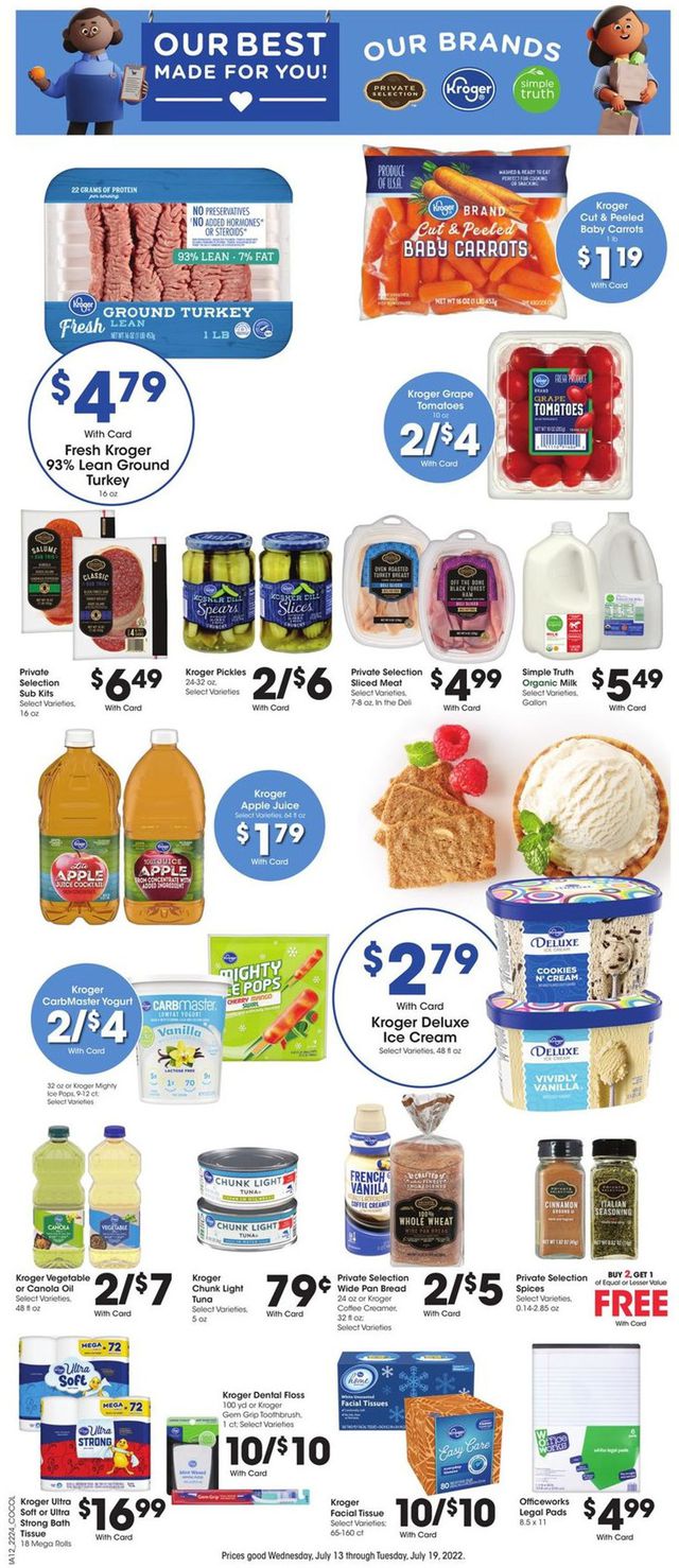 Kroger Ad from 07/13/2022