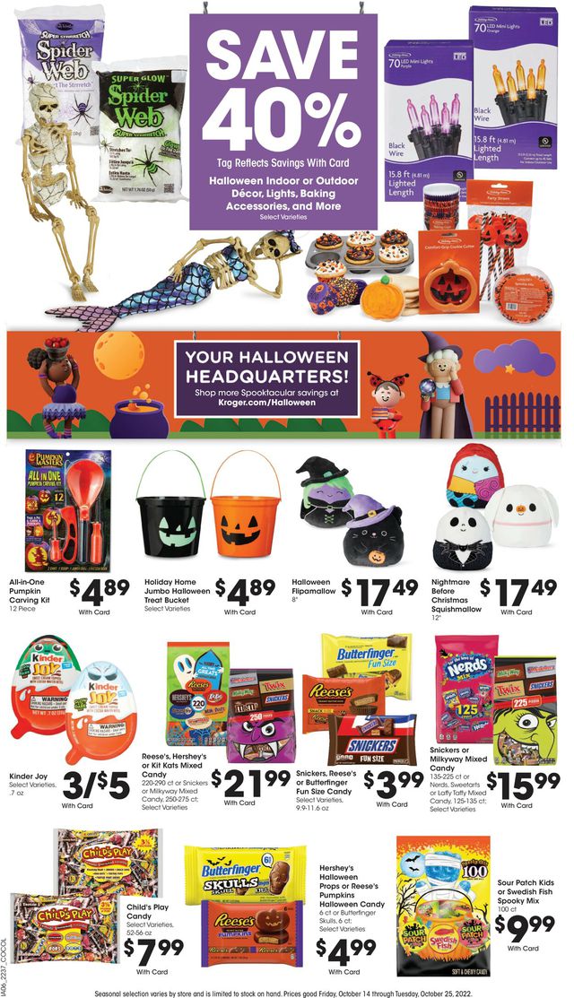 Kroger Ad from 10/19/2022