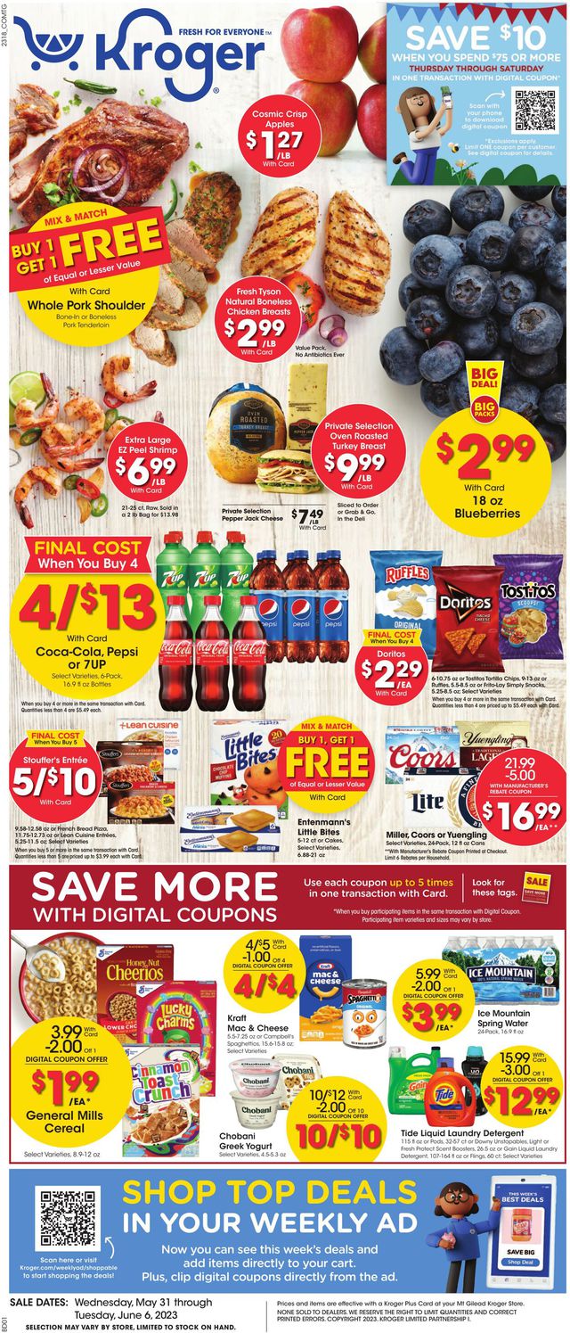 Kroger Ad from 05/31/2023