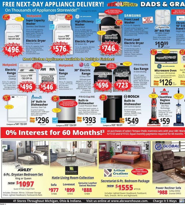 ABC Warehouse Ad from 06/11/2023