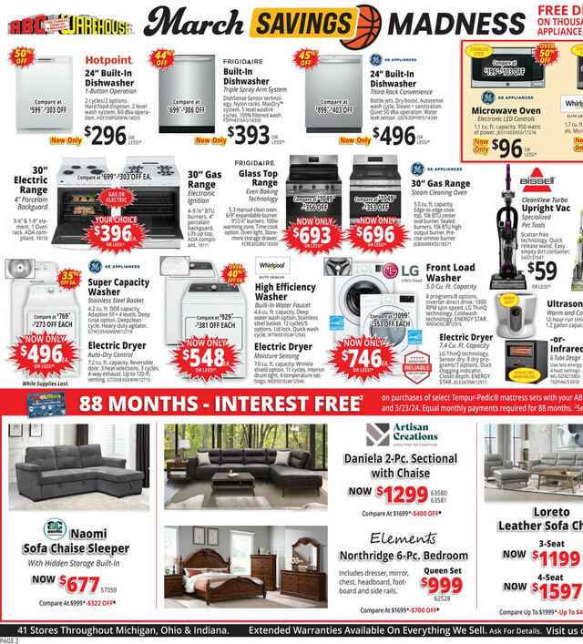 ABC Warehouse Ad from 03/17/2024