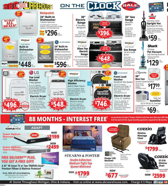 ABC Warehouse Ad from 04/21/2024